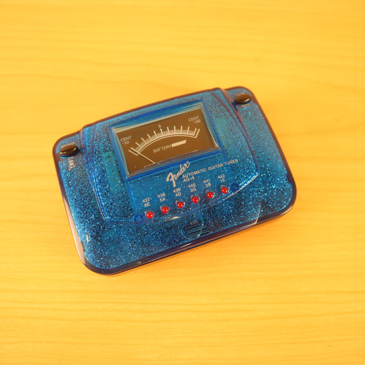 Fender Automatic Guitar Tuner AG-6 Translucent Blue Tested Works