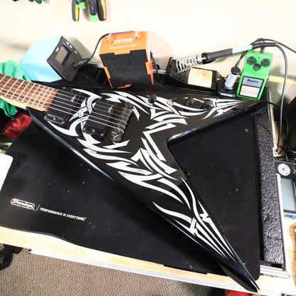 BC Rich Kerry King Signature KKV Tribal Flame Flying V Electric Guitar