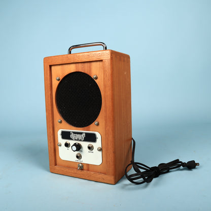 1974 Dwarf Portable Guitar Amp Vintage Solid Oak AC & Battery Powered Amplifier