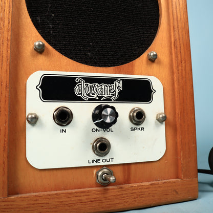 1974 Dwarf Portable Guitar Amp Vintage Solid Oak AC & Battery Powered Amplifier