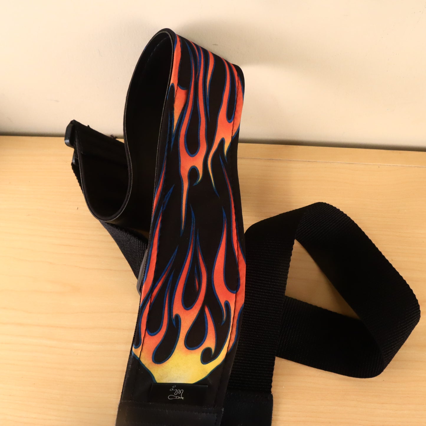 Ralph Marlin "Flames" 3" Inches Guitar Strap