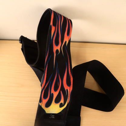 Ralph Marlin "Flames" 3" Inches Guitar Strap