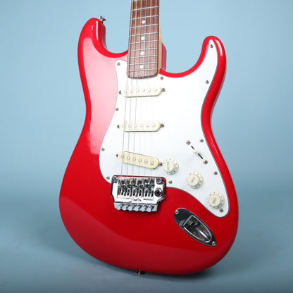 1987 MIJ Squier Ferrari Red Contemporary Stratocaster System 1 Electric Guitar