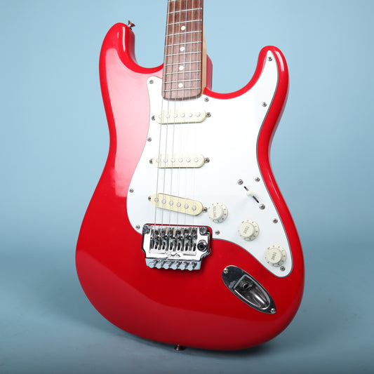 1987 MIJ Squier Ferrari Red Contemporary Stratocaster System 1 Electric Guitar
