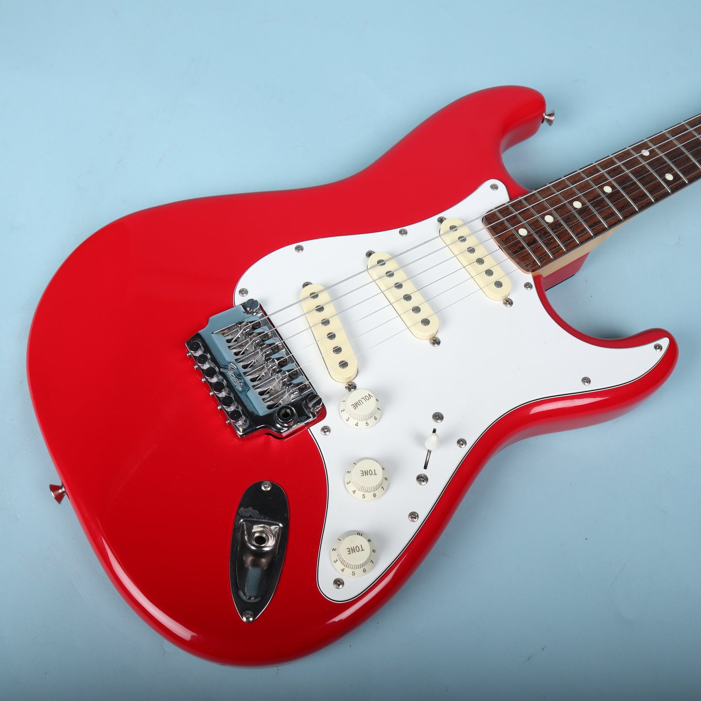 1987 MIJ Squier Ferrari Red Contemporary Stratocaster System 1 Electric Guitar
