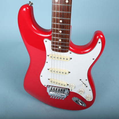 1987 MIJ Squier Ferrari Red Contemporary Stratocaster System 1 Electric Guitar
