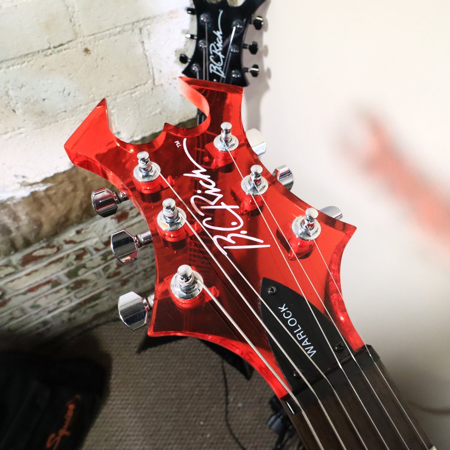 BC Rich Platinum Acrylic Transparent Red