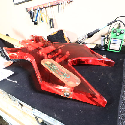 BC Rich Platinum Acrylic Transparent Red
