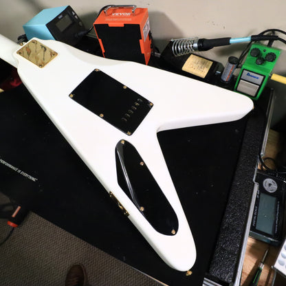 Harmony Flying V White NOS V666GT Electric Guitar  *Excellent Cond*