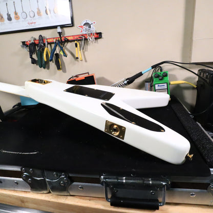 Harmony Flying V White NOS V666GT Electric Guitar  *Excellent Cond*