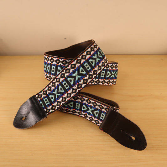 Vintage 70s Hippie Camera Strap Adjustable Geometric Design  ZigZag