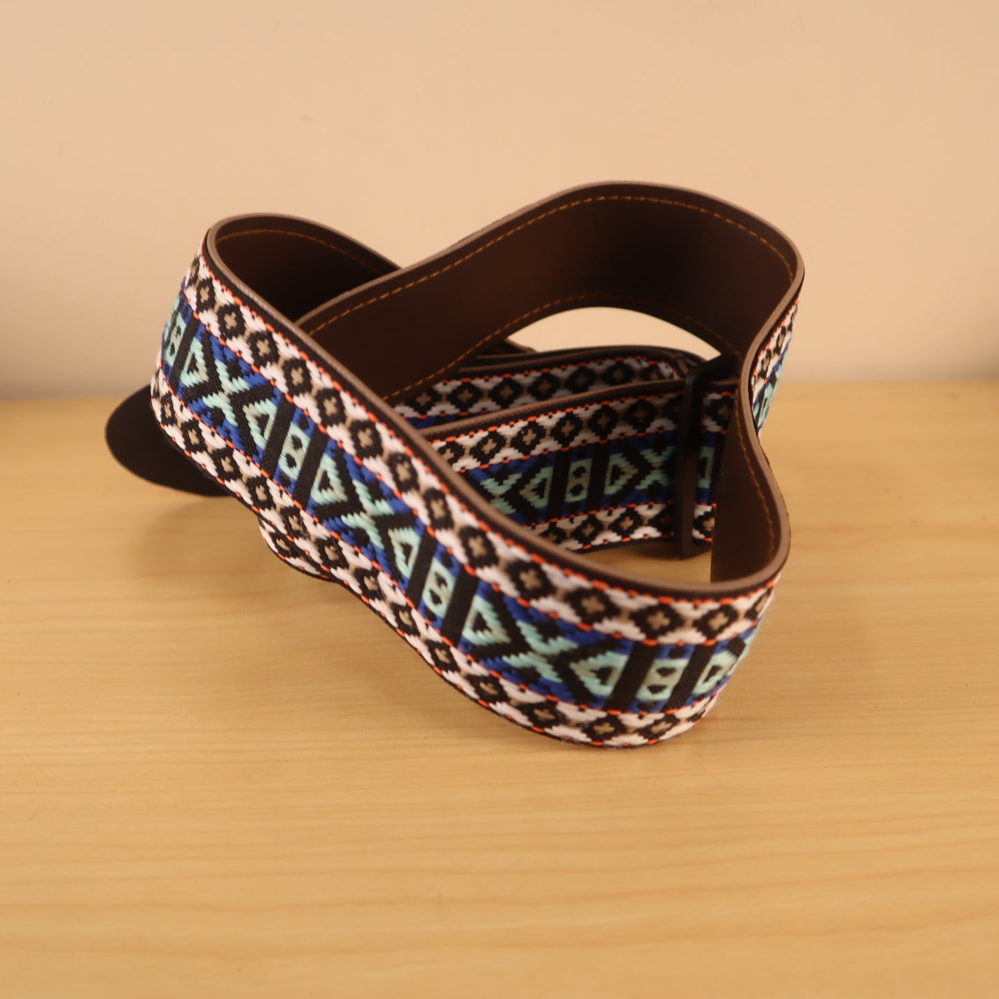 Vintage 70s Hippie Camera Strap Adjustable Geometric Design  ZigZag