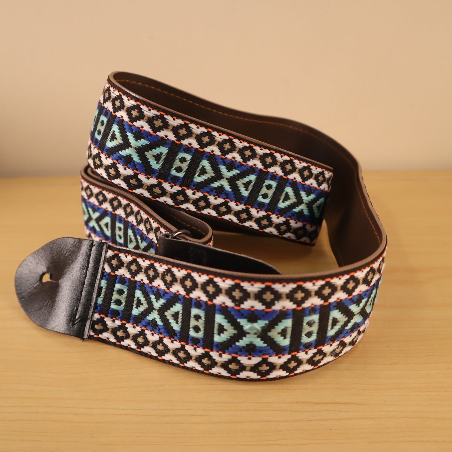 Vintage 70s Hippie Camera Strap Adjustable Geometric Design  ZigZag