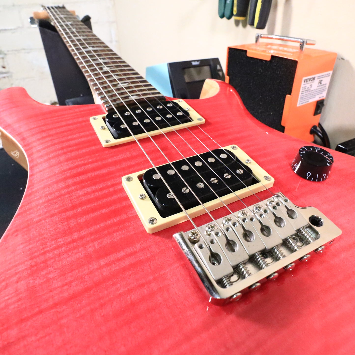 2021 PRS Paul Reed Smith SE Custom 24 Electric Guitar Bonnie Pink w/ Gig Bag
