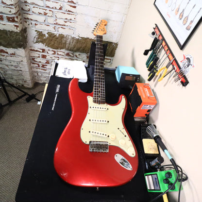 1963 Fender Stratocaster Hardtail Refin Red Electric Guitar w/ Original Case