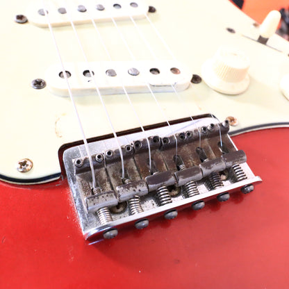 1963 Fender Stratocaster Hardtail Refin Red Electric Guitar w/ Original Case