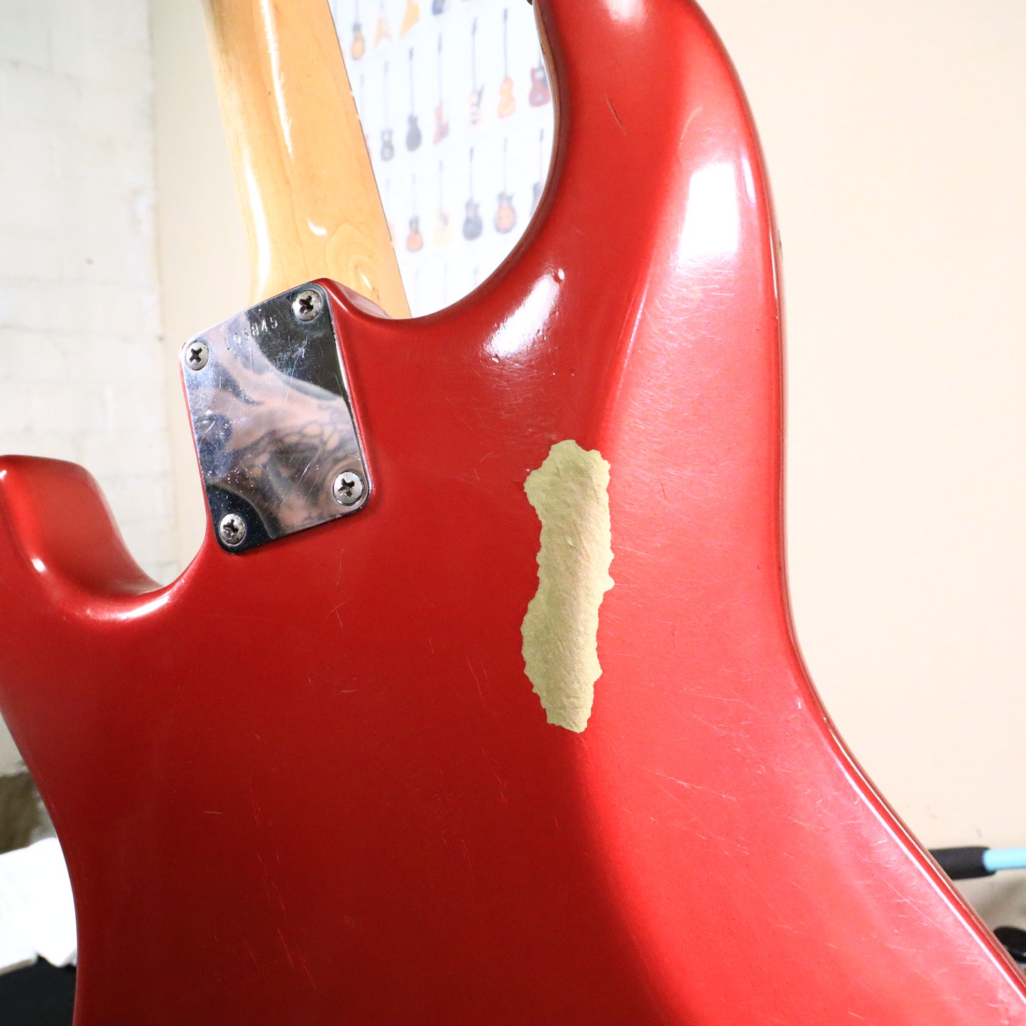 1963 Fender Stratocaster Hardtail Refin Red Electric Guitar w/ Original Case