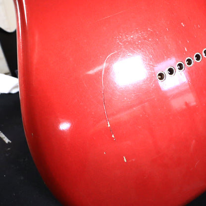 1963 Fender Stratocaster Hardtail Refin Red Electric Guitar w/ Original Case