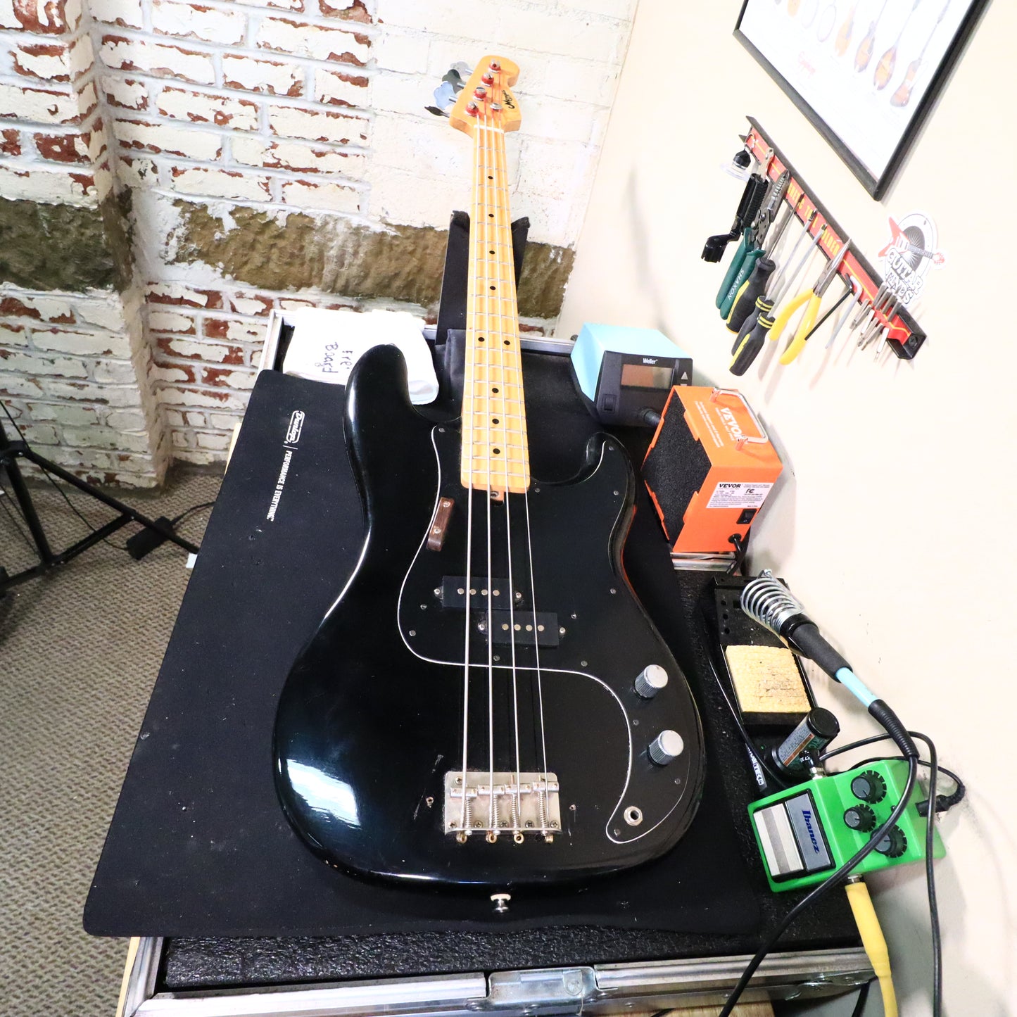 1970s Memphis P Bass Guitar Precision Black