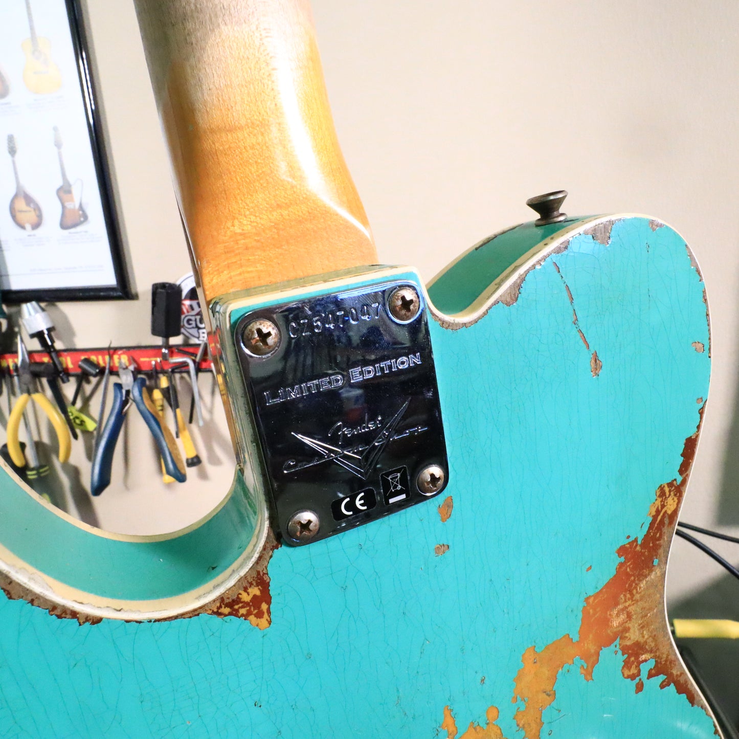 2020 Fender Custom Shop 60 HS Telecaster Custom Heavy Relic Sea Foam Green L.E.