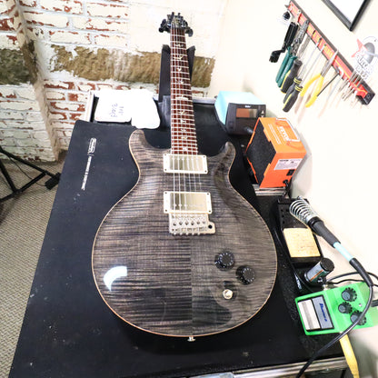 2001 PRS Santana III 10 Top Electric Guitar with Hard Case Charcoal Burst