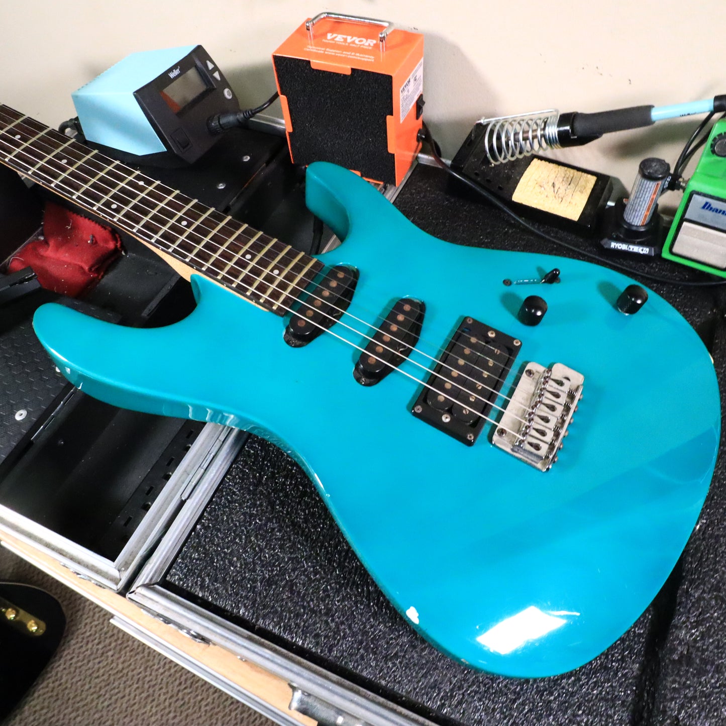 1988 RG-140 Ibanez Aquamarine AQ Korea Electric Guitar