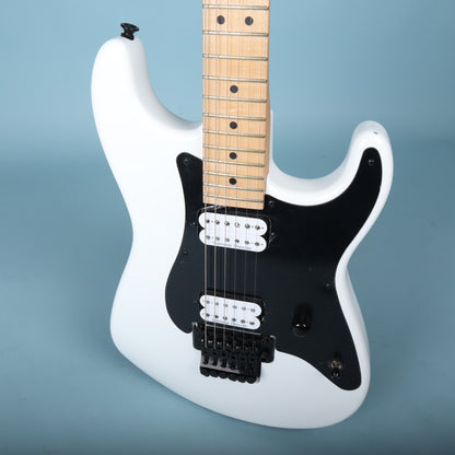 Close-up of front body featuring Seymour Duncan humbuckers and black control knob.