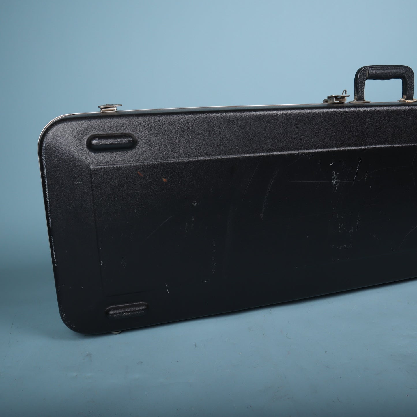 1980s Fender USA Molded Hardshell Rectangular Electric Guitar Case Black