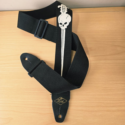 LM Products Skull and Dagger Poly Guitar Strap - Black USA