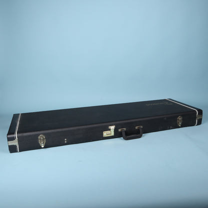 Tobias hardshell bass guitar case showing handle and combination lock