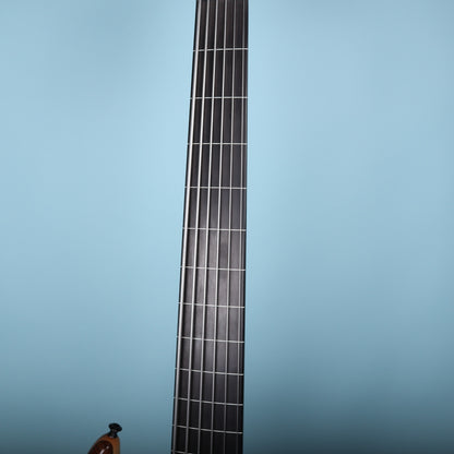 Carvin LB76 6-String Fretless Active Bass Guitar Figured Walnut Top Piezo