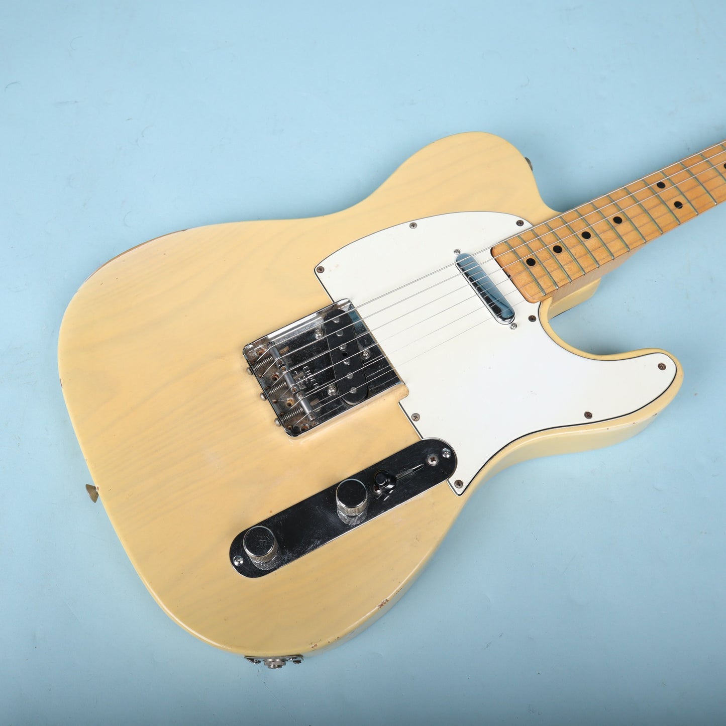 Vintage 1973 Fender Telecaster Electric Guitar Blonde Finish Maple