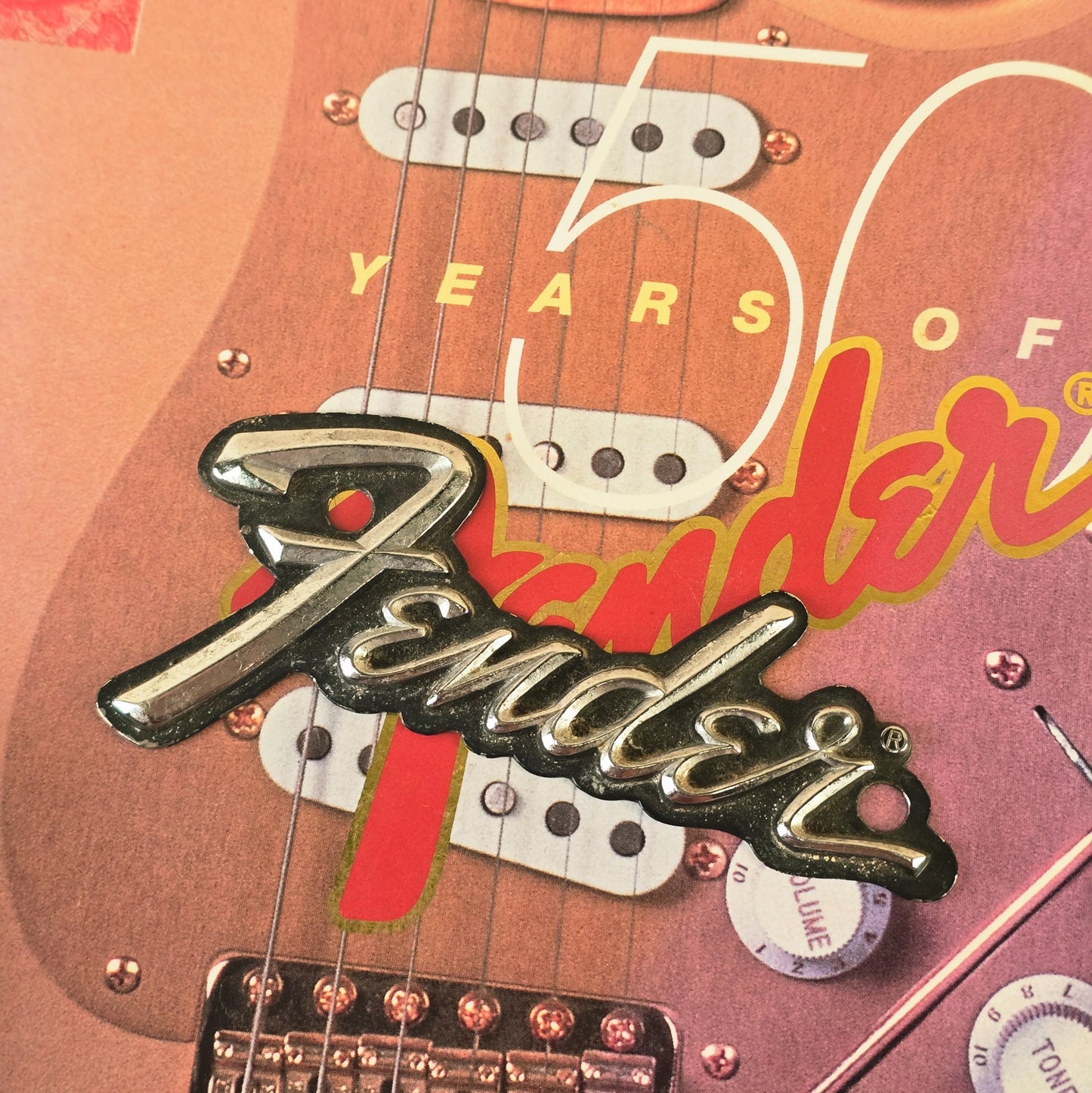 1970s Fender Metal Silverface Amplifier Logo Emblem Badge P/N 011298