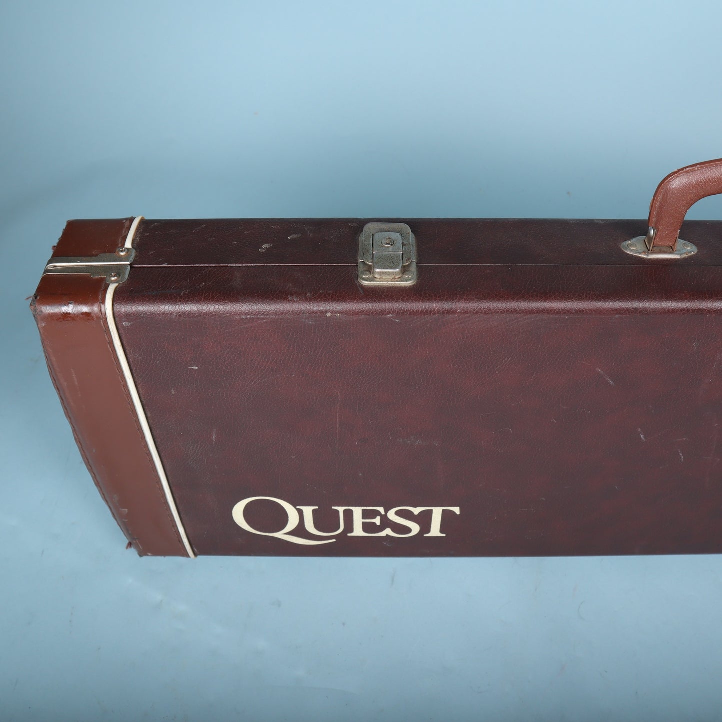Quest Vintage Hardshell Electric Mini Guitar Case Brown Tolex