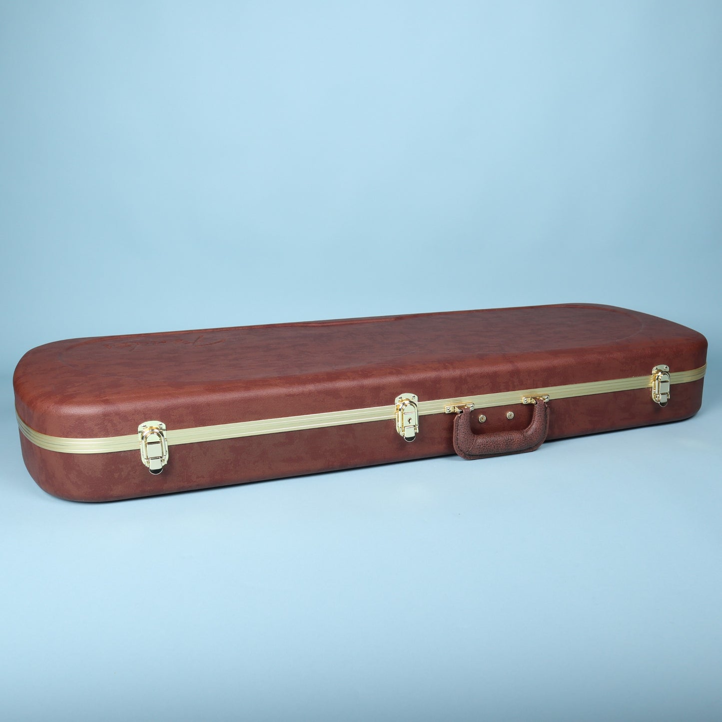Fender Eyeglass Case Wood Case for Jazzmaster & Jaguar Brown Orange
