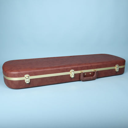 Fender Eyeglass Case Wood Case for Jazzmaster & Jaguar Brown Orange