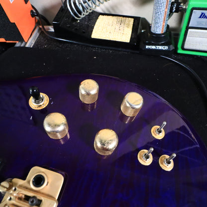 Carvin DC400T Purple Quilt Maple Neck Through Electric Guitar USA