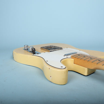 Vintage 1973 Fender Telecaster Electric Guitar Blonde Finish Maple