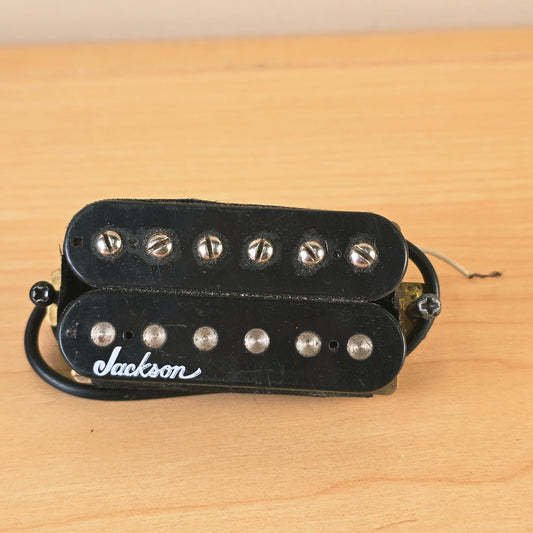 Front-facing view of the dual-coil Jackson electric guitar pickup