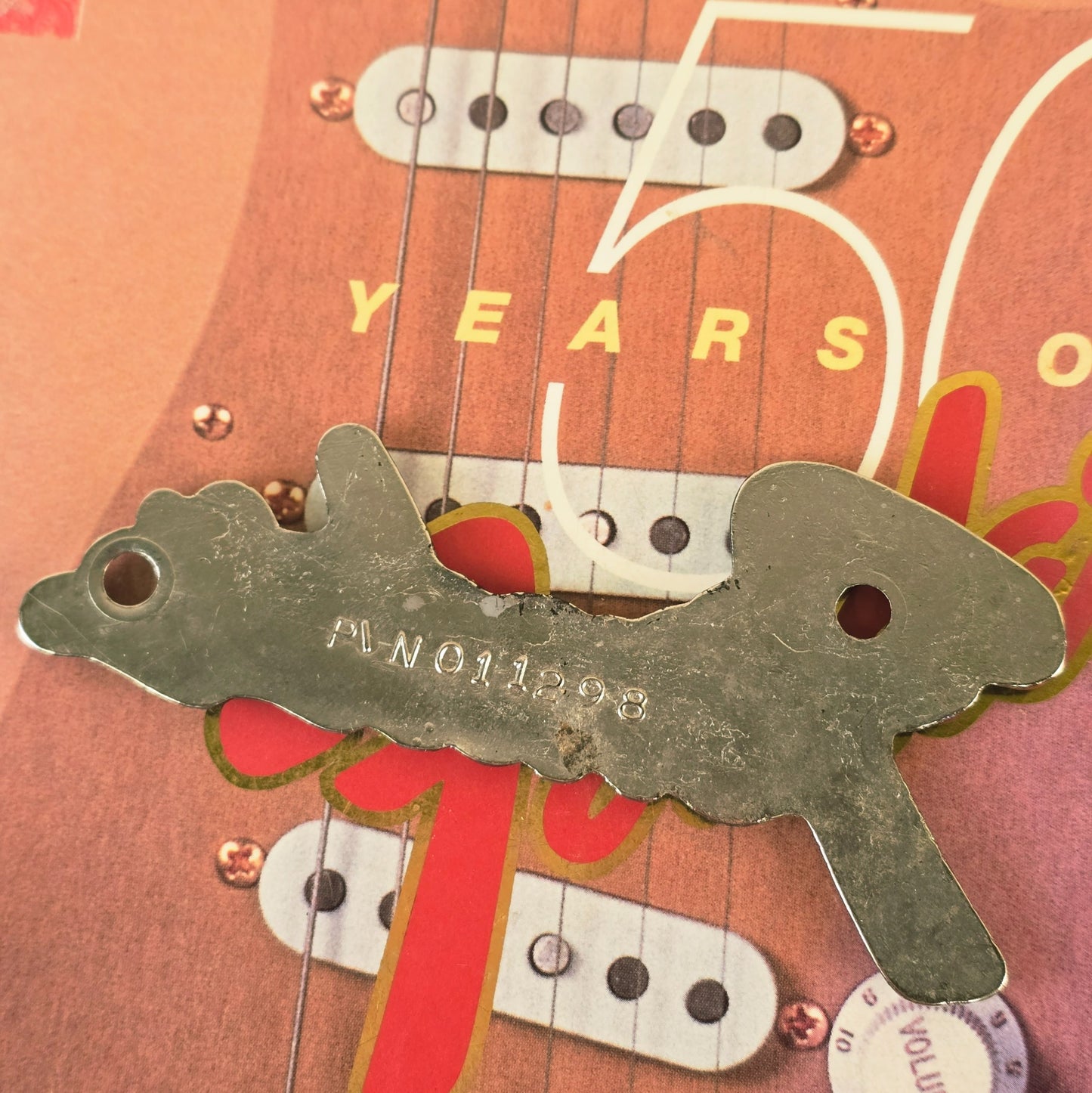1970s Fender Metal Silverface Amplifier Logo Emblem Badge P/N 011298