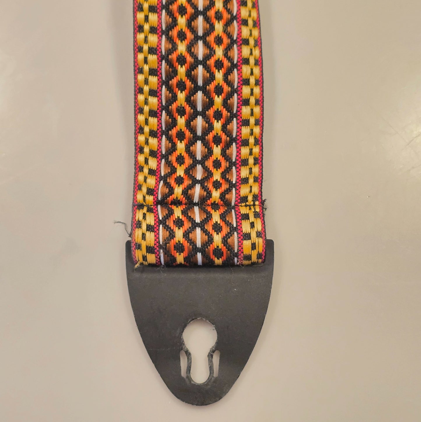 Vintage1970's 80's Woven Pattern Guitar Strap Made In USA