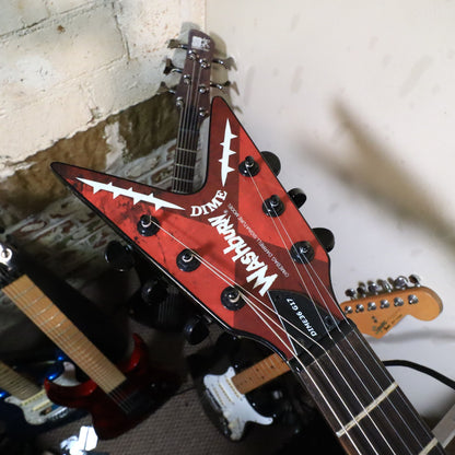 2004 Washburn Dimebag Darrell Dime 36 G17 Electric Guitar Red Alien Skull