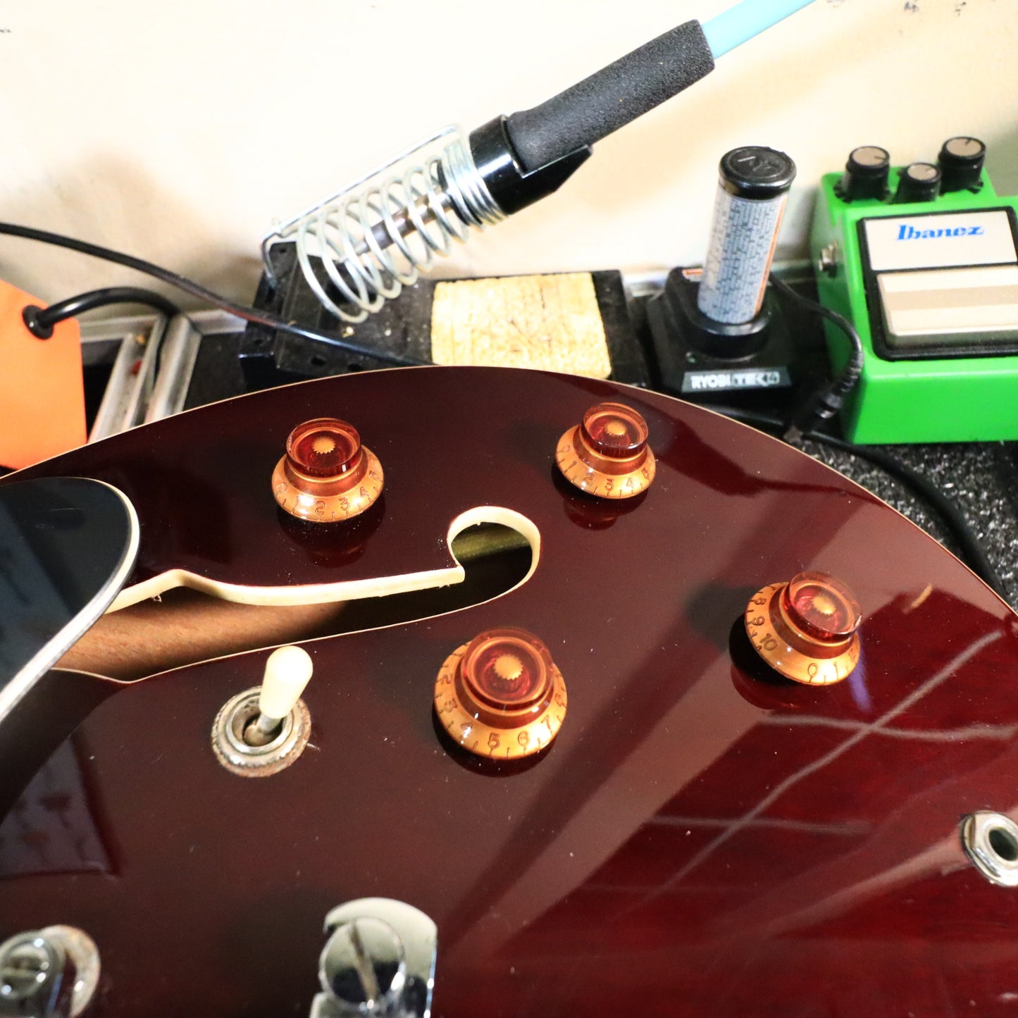 2001 Samick LA-30/TR Semi-Hollow Electric Guitar - Transparent Red