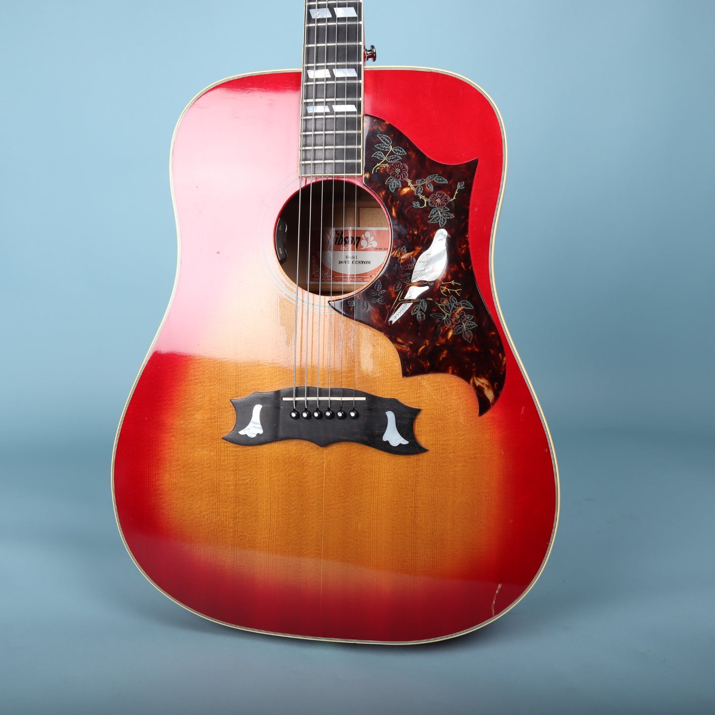 1977 Gibson Dove Custom Cherry Sunburst Acoustic Electric