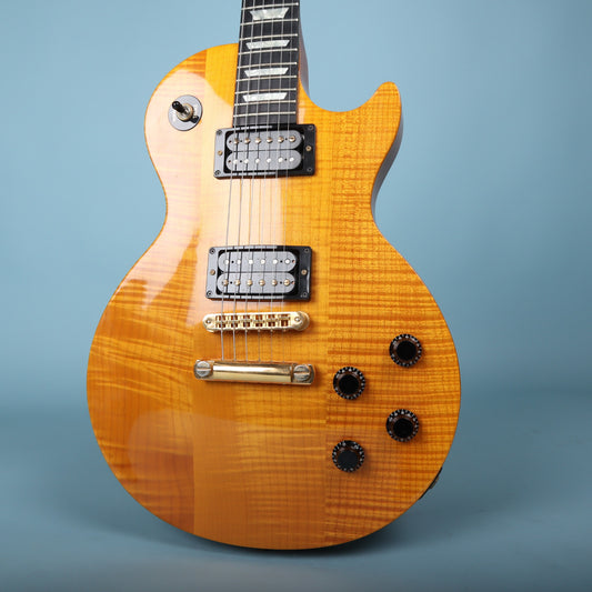1992 Gibson Les Paul Lite Amber Flamed Electric Guitar Ebony Fretboard