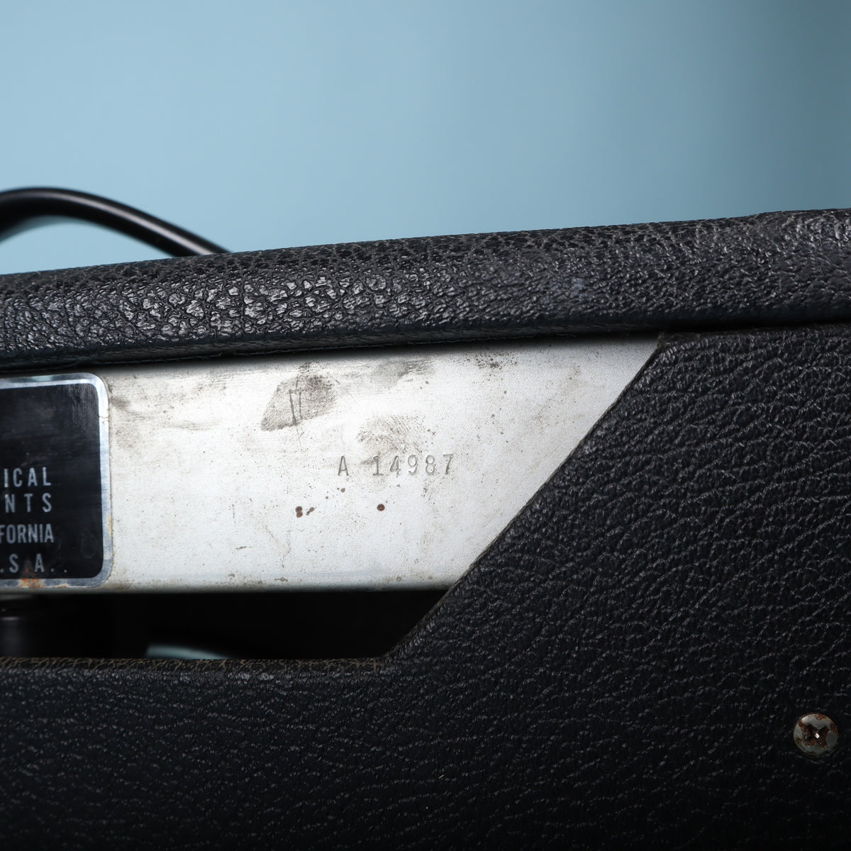 Serial number A 14987 stamped into the rear steel chassis.