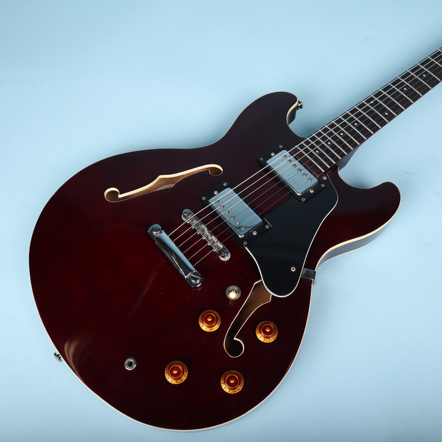 2001 Samick LA-30/TR Semi-Hollow Electric Guitar - Transparent Red