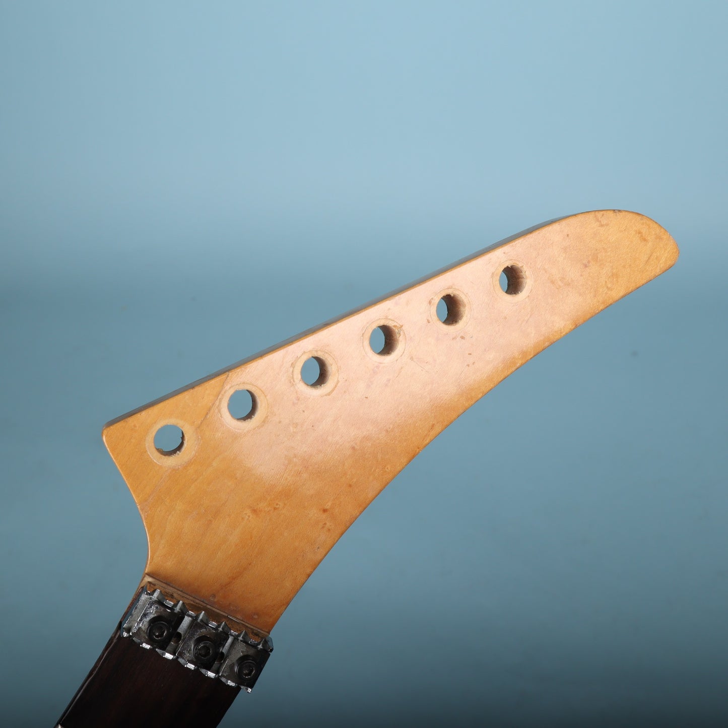 1980's Warmoth Birdseye Maple Explorer Guitar Neck Rosewood Floyd Rose Prep