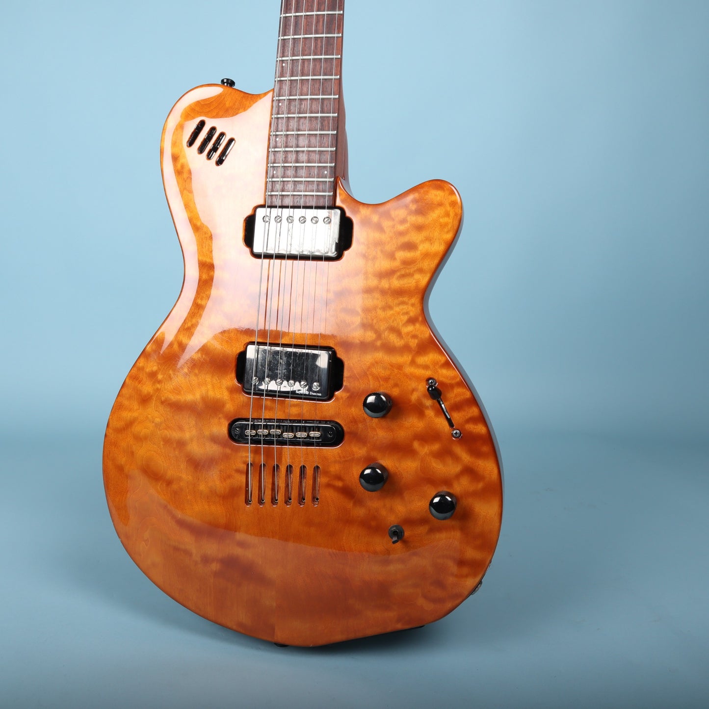 Godin LGX Trans Amber Quilt Made in Canada Electric Guitar