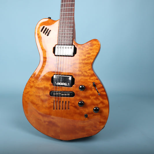 Godin LGX Trans Amber Quilt Made in Canada Electric Guitar
